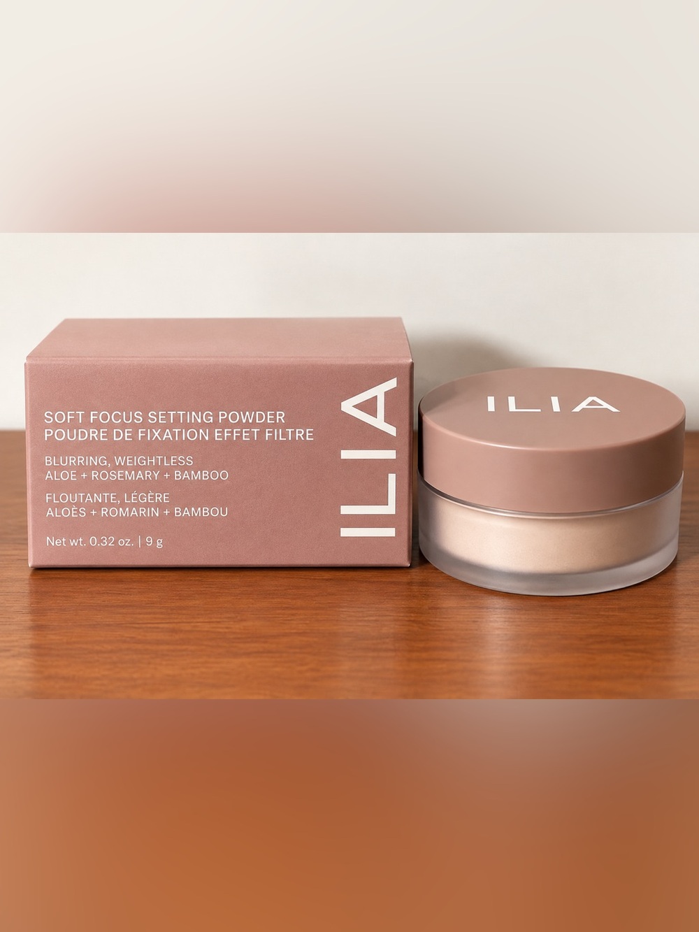 ILIA Soft Focus Setting Powder — Dusty Rose Packaging